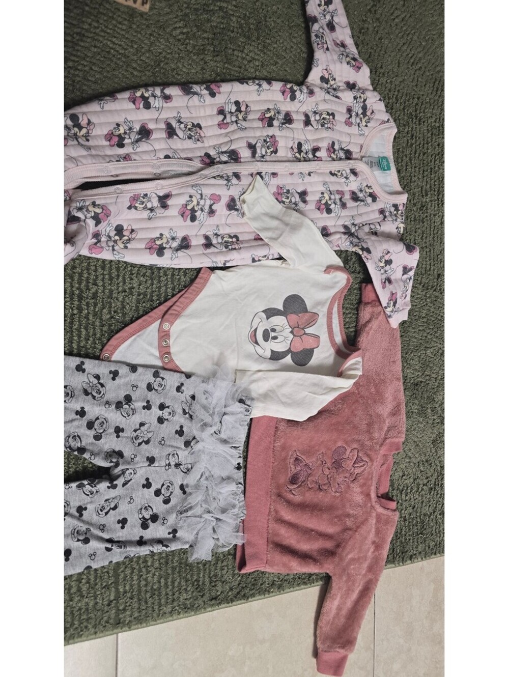 Disney Baby Minnie Mouse Girls 4 Pc Clothing Lot 3M 3-6M 6-9